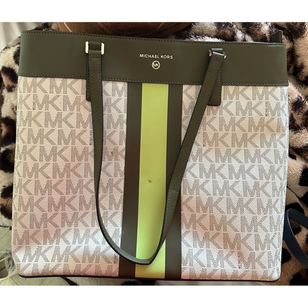 MK Morgan Large Tote with Center Stripe